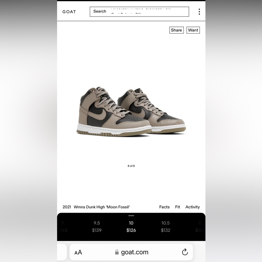 2021 Women’s Dunk High ‘Moon Fossil’ Nike